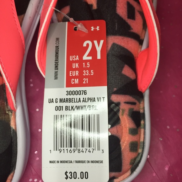 Under Armour Girls Marabella Alpha VI Flip Flops 2 - Picture 6 of 6